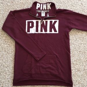 PINK sweatshirt burgundy small